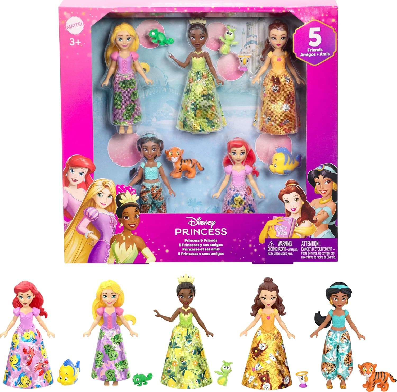 Disney Princess Friends 5-Doll Posable Set