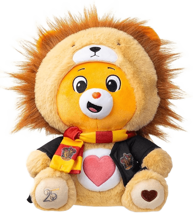 Harry Potter x Care Bears Gryffindor House Tenderheart Bear 12-Inch Plush with Lion Mascot Hoodie