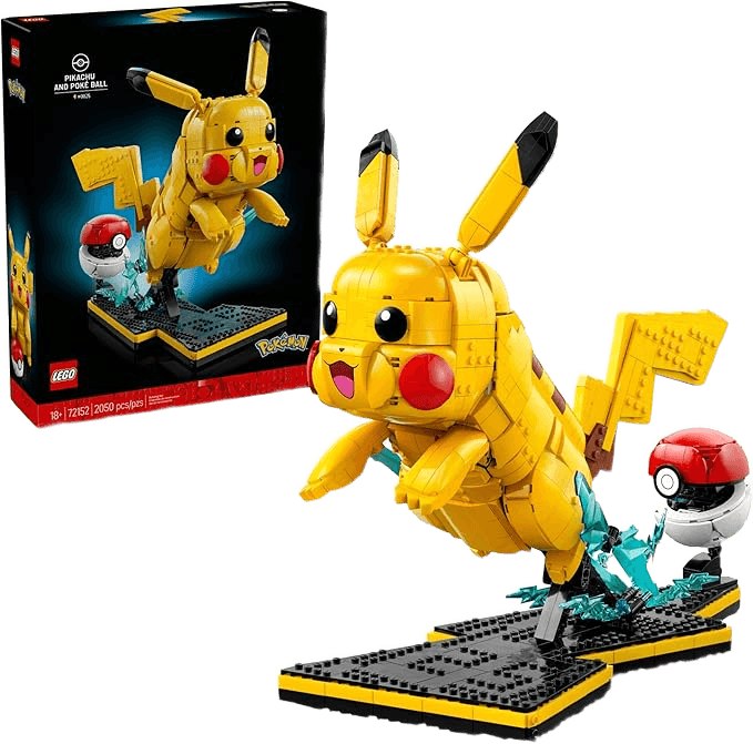 LEGO Pokemon Pikachu and Poke Ball 72152 Collectible 2,050-Piece Building Set