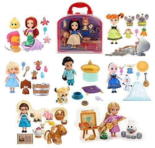 Disney Anna Elsa Snow White Belle Cinderella Ariel Jasmine Rapaunzel Mini  Doll Animators Collection Play Set - ToysPlus