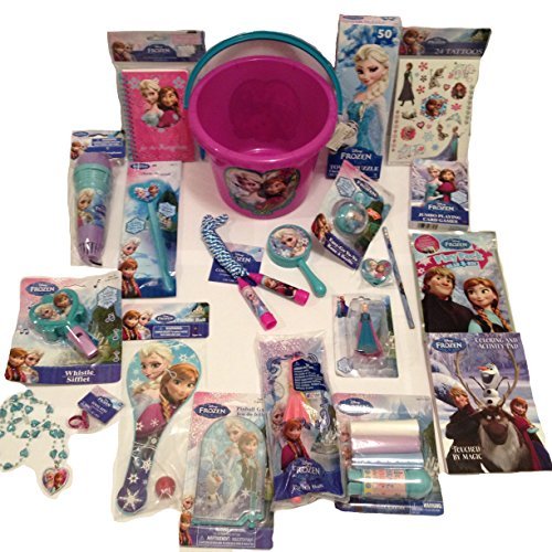 Disney Frozen Princess Elsa & Anna Large Bucket of Fun Set: Perfect for Easter Basket, Birthday Gift, or any other Special Occassion
