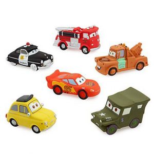 Disney Parks Exclusive Deluxe Cars 6 Piece Squeeze Toy Set