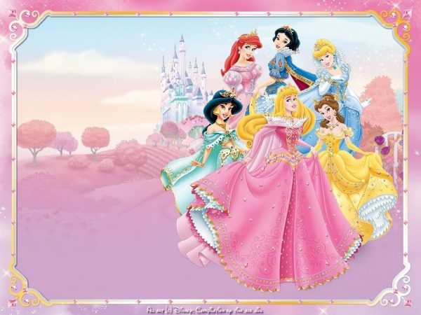 Disney Princess Cinderella Snow White Edible Cake Topper Frosting 1/4 Sheet Birthday Party
