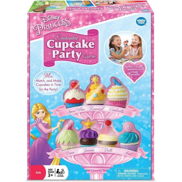 Disney Princess Enchanted Cupcake Party Game For Girls & Boys Age 3 & Up - A Fun & Fast Matching Party Game You Can Play Over & Over