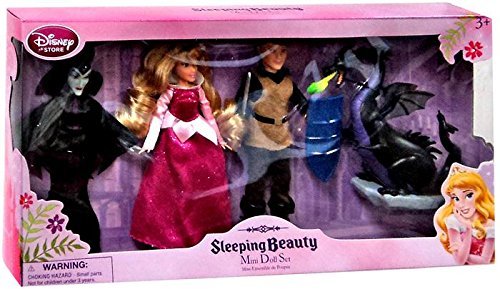 Disney Sleeping Beauty Exclusive Sleeping Beauty Mini Doll Set [Princess Aurora, Prince Phillip, & Maleficent x2]