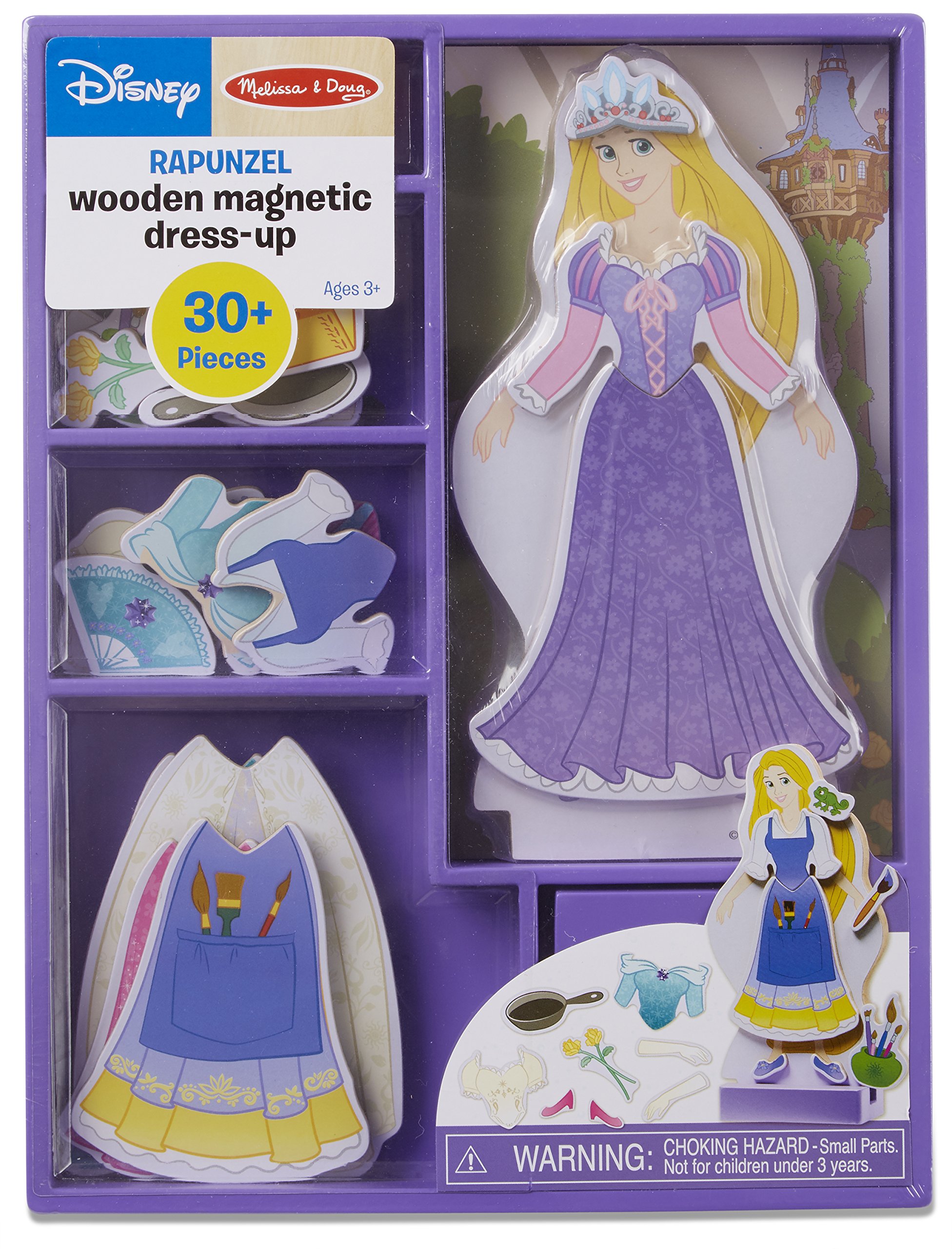 Melissa & Doug Disney Rapunzel Magnetic Dress-Up Wooden Doll Pretend Play  Set (30+ pcs) - ToysPlus