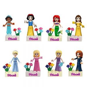 OliaDesign Fairy Tales Snow White/Mermaid/Jasmine Princess Minifigure Building Block Toys Compatible with LEGO