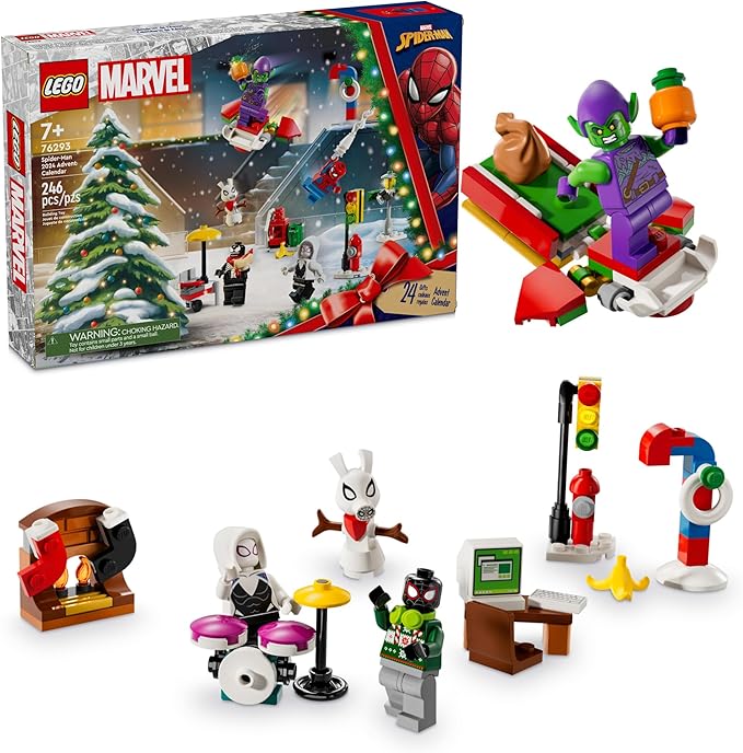 LEGO Marvel Spider Man 2024 Advent Calendar for Kids Fun Seasonal